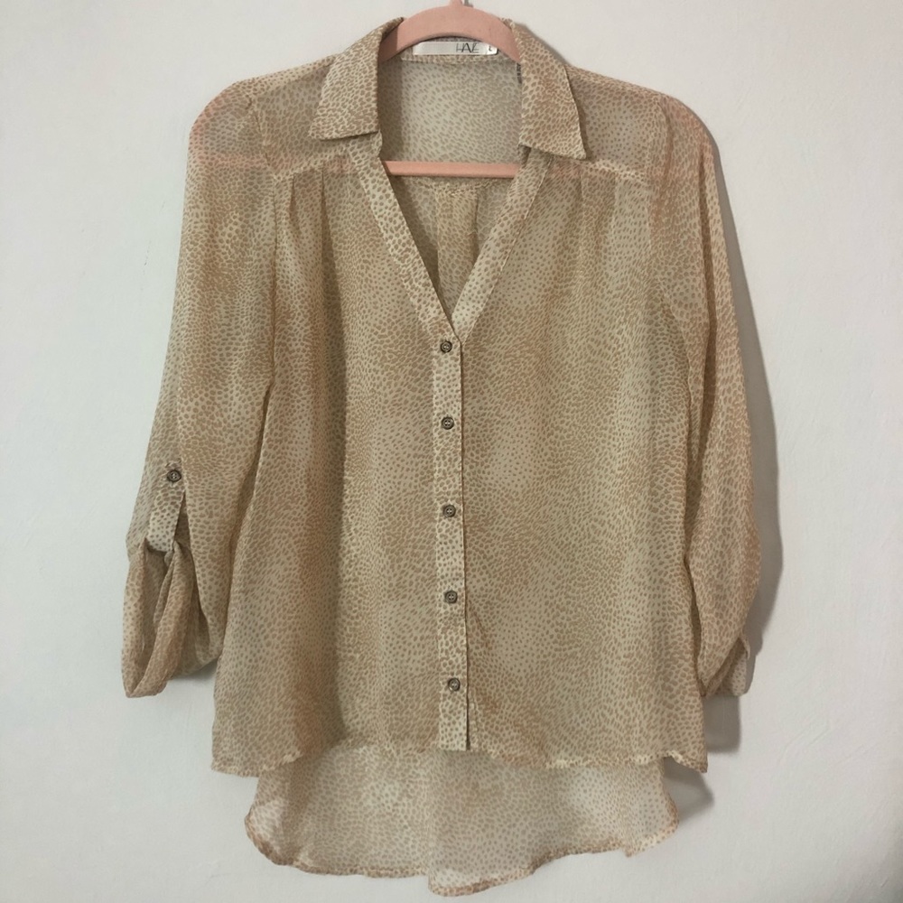Sheer Animal Print Top